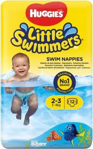 Pelena të notit Huggies® Little Swimmers 2-3 (3-8 kg, 12 copë)