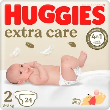 Pelena Huggies® Extra Care 2 (3-6 kg, 24 copë)
