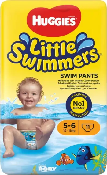 Pelena të notit Huggies® Little Swimmers 5-6 (12-18 kg, 11 copë)