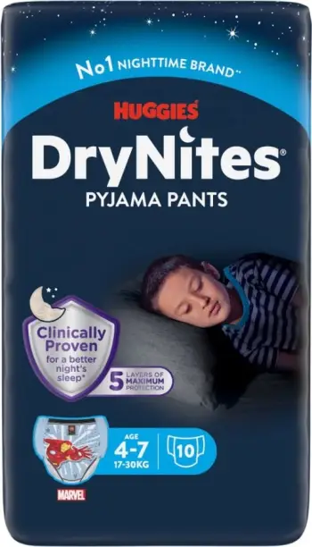 Pelena nate DryNites®, djem 4-7 vjeç