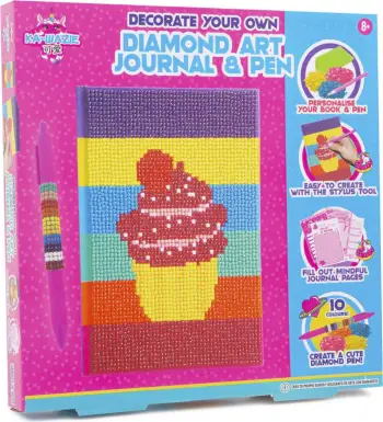 Set lodër për fëmijë Ka-Wazie Decorate Your Own Diamond Art Journal