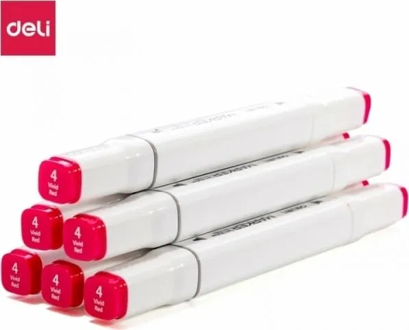 DELI SKETCH MARKER ME COPE VIVID RED 4 - 1