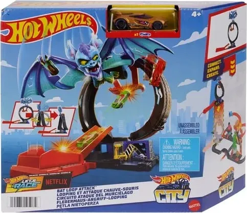 Hot Wheels City Bat Loop Attack Playset - 2