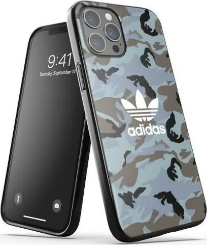 Mbrojtëse e pasme Adidas OR SnapCase Camo për iPhone 12 Pro Max, e zezë/ e kaltër - 1
