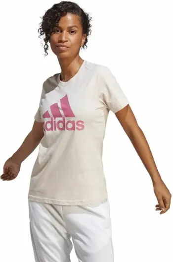Bluzë adidas Big Logo Tee W IB9455, për femra, e shkurtër, bezhë