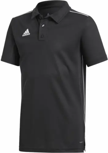 Fanellë futbolli për fëmijë adidas Core 18 Polo Junior, e zezë