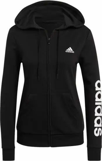 Duks me kapuç adidas për fëmijë, i zi