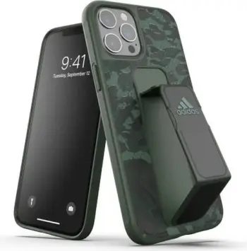 Mbështjellës Adidas SP Grip Case Leopard për iPhone 12 Pro Max, i gjelbër