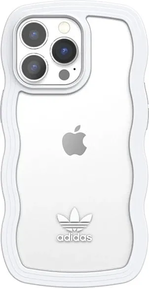 Mbështjellës Adidas OR Wavy për iPhone 13/13 Pro, 6.1", silikon, bardhë-transparente - 3