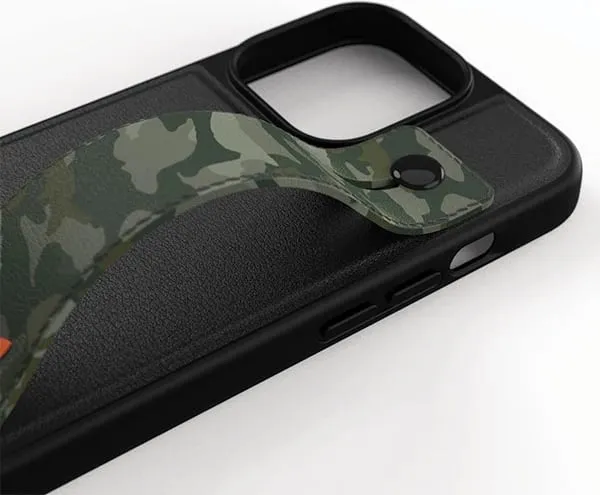 Mbajtëse telefoni Adidas OR Hand Strap Case, për iPhone 13 6.1" dhe 13 Pro 6.1", kamuflazh të zezë dhe jeshile - 2