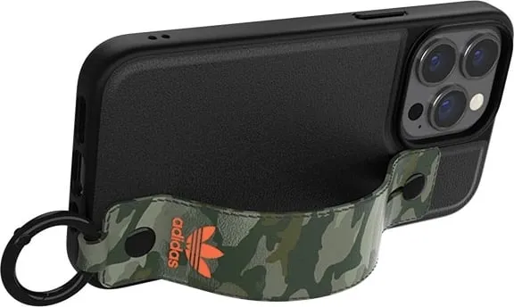 Mbajtëse telefoni Adidas OR Hand Strap Case, për iPhone 13 6.1" dhe 13 Pro 6.1", kamuflazh të zezë dhe jeshile - 3
