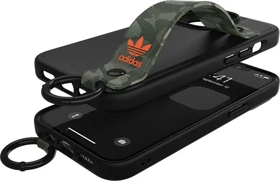 Mbajtëse telefoni Adidas OR Hand Strap Case, për iPhone 13 6.1" dhe 13 Pro 6.1", kamuflazh të zezë dhe jeshile - 4