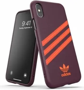 Mbështjellës Adidas OR Moulded PU për iPhone X/XS, Burgundy-Orange