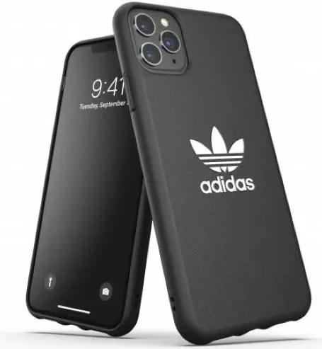 Mbështjellës Adidas OR Molded Case Basic për iPhone 11 Pro Max, zi dhe bardhë - 1