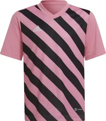 Fanellë futbolli për fëmijë adidas, rozë e zi