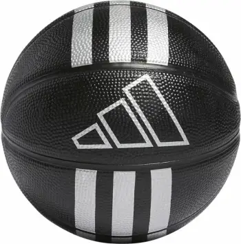 Top basketbolli adidas 3 Stripes Rubber Mini HM4972, madhësia 3, për ambiente të brendshme, i zi