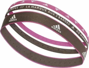 Shirit flokësh adidas Hairband 3PP IC6515, set 3 copë, me silikon, shumëngjyrësh