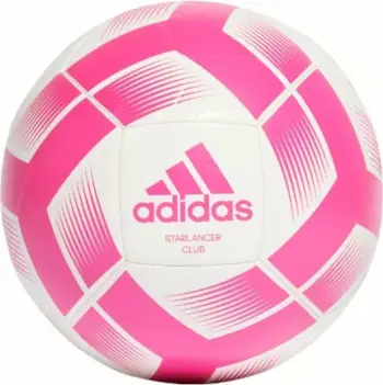 Top futbolli adidas Starlancer për meshkuj, femra dhe fëmijë, i bardhë dhe rozë