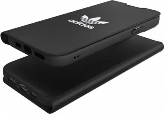 Mbulesë libër për telefon Adidas OR Booklet Case BASIC FW21, për iPhone 13 Pro Max, lëkurë eko, e zezë - 4