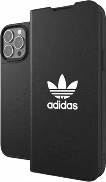 Mbulesë libër për telefon Adidas OR Booklet Case BASIC FW21, për iPhone 13 Pro Max, lëkurë eko, e zezë - 5