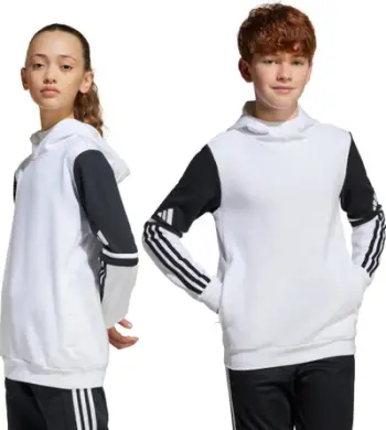 Bluzë me kapuç Adidas Squadra 25 Sweat Hoody Jr JD4807, për fëmijë, pambuk, gri