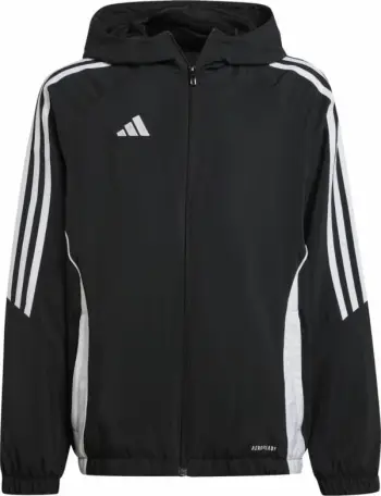 Xhaketë sportive për fëmijë Adidas Tiro 24 Jr IM8798, Aeroready, 100% poliester i ricikluar, e zezë