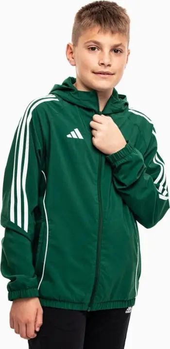 Xhaketë sportive për fëmijë Adidas Tiro 24 Jr IM8796, me kapuç, e zezë
