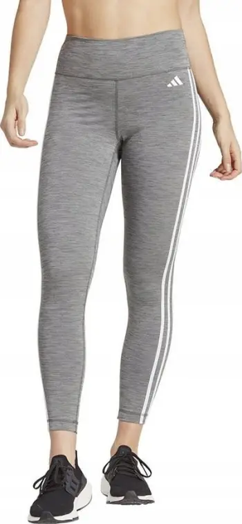 Leggins adidas 3 Stripes 78 TIG W IC8296, AEROREADY, bel i lartë, gri