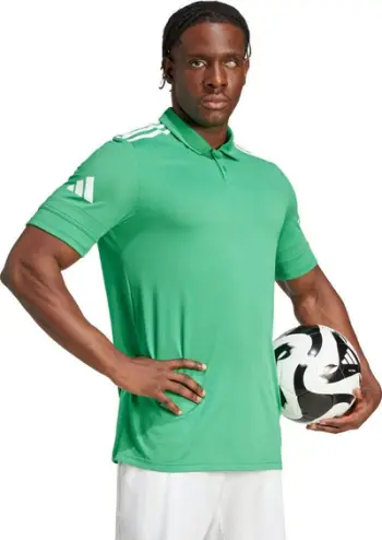 Bluzë polo Adidas Squadra 25, për meshkuj, pambuk poliestër, blu