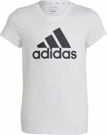 Bluzë për vajza adidas Big Logo Tee Jr IC6121, pambuk, e bardhë