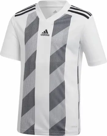 Fanellë për futboll për fëmijë adidas Striped 19 Jr, e bardhë