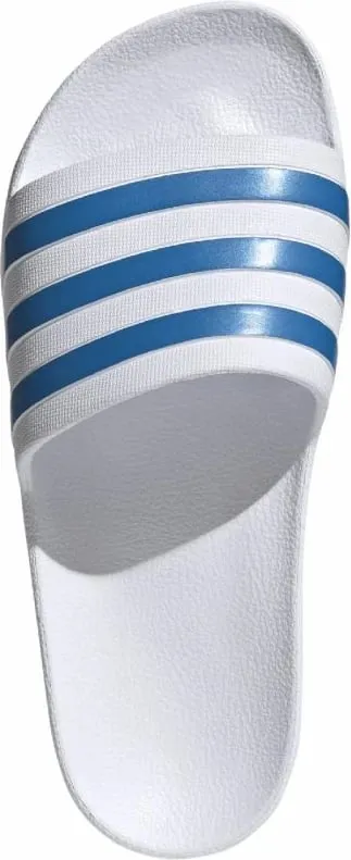 Papuqe për not adidas Adilette Aqua, të bardha dhe blu - 1