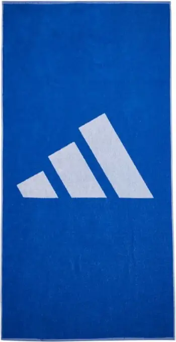 Peshqir adidas 3BAR L IR6241, pambuk froté, 70 x 140 cm, blu me të bardhë