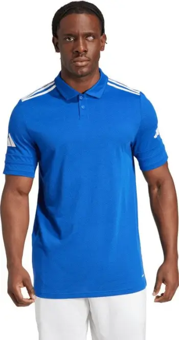 Bluzë polo adidas Squadra 25 M JW0890, për meshkuj, poliestër i ricikluar, e bardhë