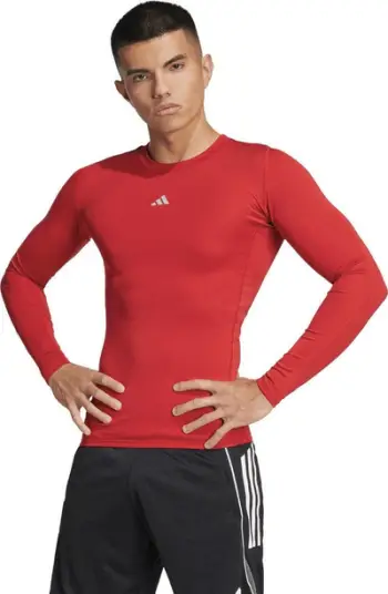 Maicë me mëngë të gjata për meshkuj adidas, e kuqe