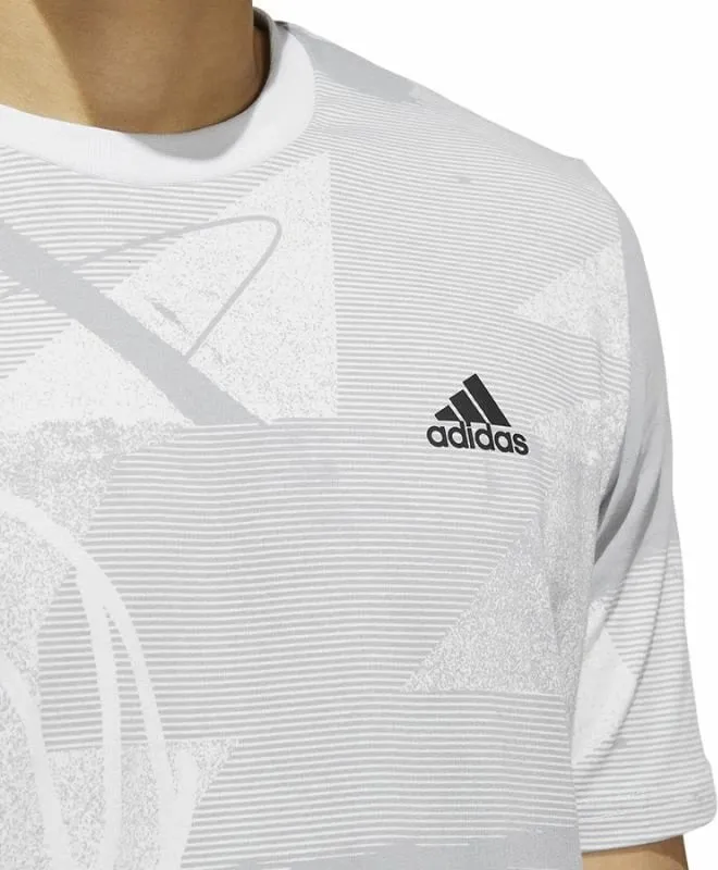 Bluzë sportive Adidas Iginite AOP Tee HL0087, pambuk, për meshkuj, e bardhë - 3