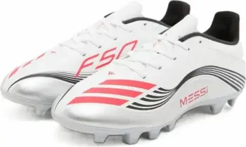 Këpucë futbolli Adidas F50 Messi Club JP7443, FG MG, për meshkuj, të bardha