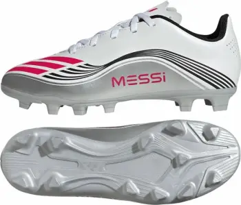 Këpucë futbolli adidas F50 Messi Club Jr JP7457, FG MG, e bardhë