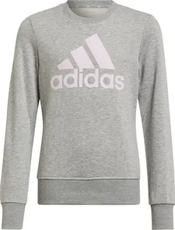 Bluzë Adidas Big Logo Swt Jr HM8706, për vajza, pambuk poliester, gri