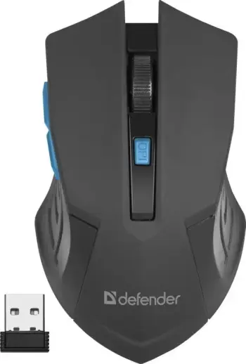 Maus Defender Accura, wireless, USB, i zi dhe i kaltërt
