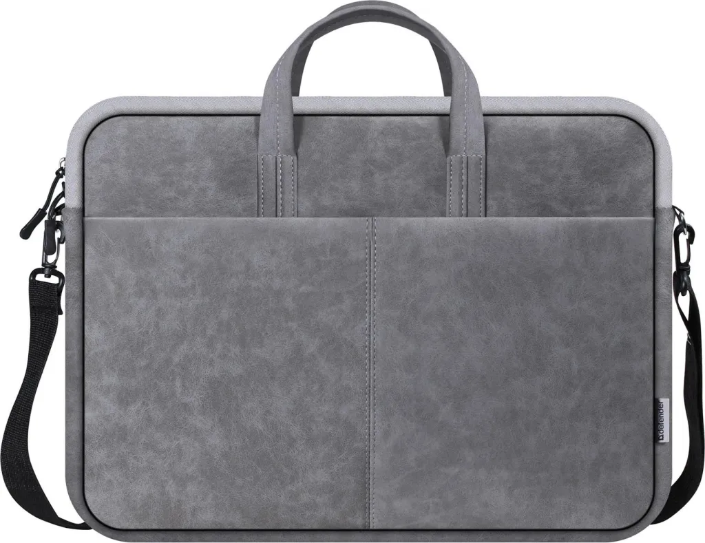 Çantë dore për laptop Defender SOLID, 15.6", e hirtë - 1