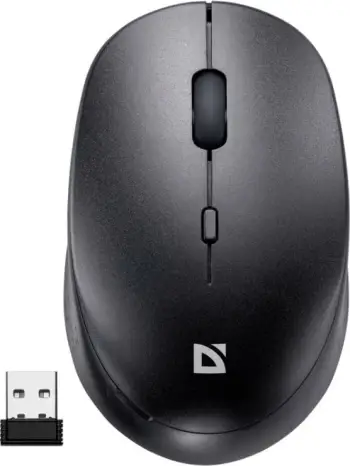 Mouse wireless Defender AURIS MB-027, 1600dpi, optik i heshtur, i zi