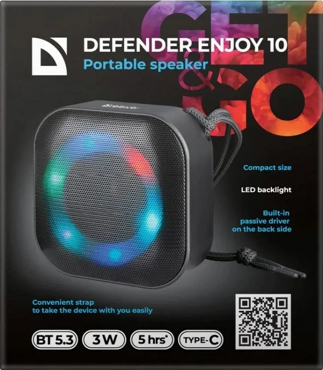 Boks Bluetooth Defender Enjoy 10, 3W, i zi - 3