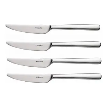 Set thika Fiskars 1002952, 4 copë, argjendtë/mat