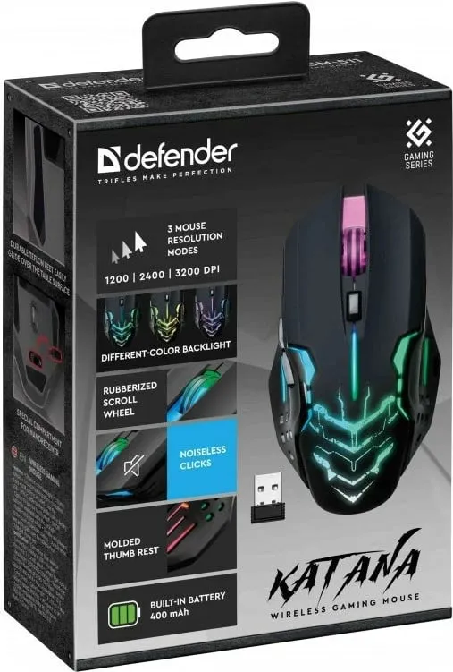 Maus gaming Defender Katana GM-511, wireless, RGB, i zi - 3