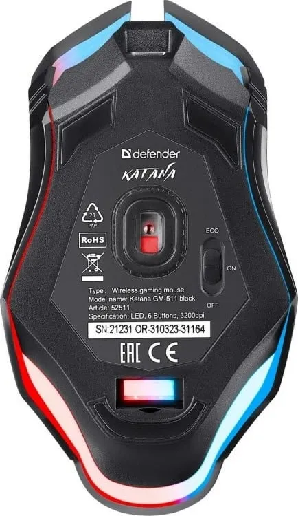 Maus gaming Defender Katana GM-511, wireless, RGB, i zi - 8