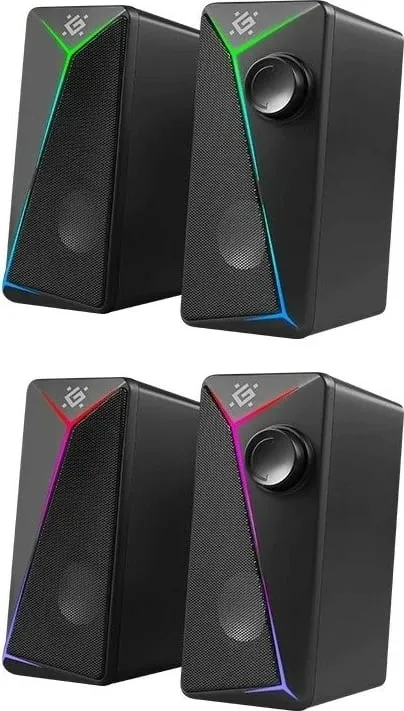 Altoparlantë Defender J5 2.0, 6W, LED, USB, të zi - 2