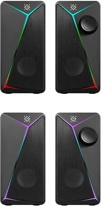Altoparlantë Defender J5 2.0, 6W, LED, USB, të zi - 3