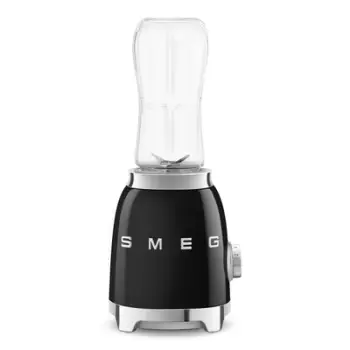 Blender personal mini SMEG PBF01BLEU, 300 W, 2 shpejtësi, 2 shishe, i zi
