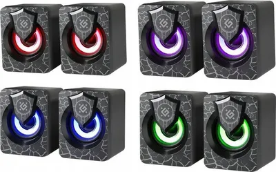 Altoparlantë Defender ONYX 2.0, 6W, USB, me LED, gri - 2